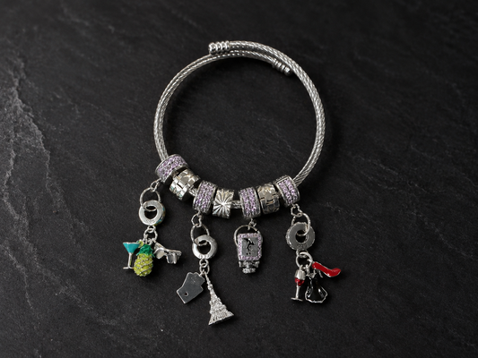 Jet-Set Charm Bracelet ✈️🍷