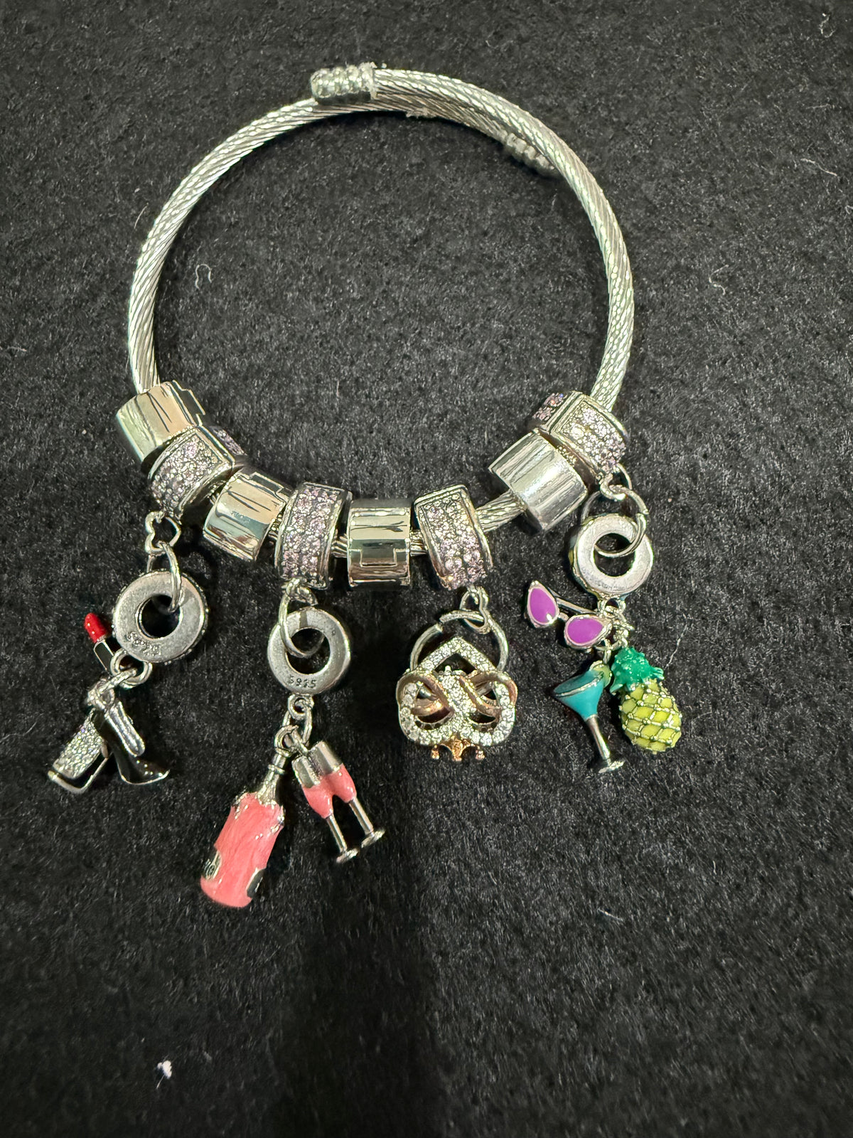 Jet-Set Charm Bracelet ✈️🍷